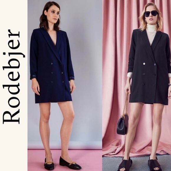 Rodebjer Vira Oversized Blazer Dress Black S - Picture 1 of 14